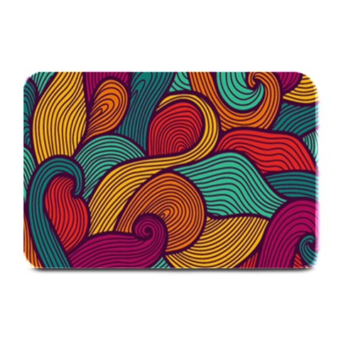 Swirly, Abstract, Multi Colored, Pattern, Plate Mats from ArtsNow.com 18 x12  Plate Mat