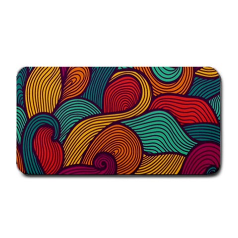 Swirly, Abstract, Multi Colored, Pattern, Medium Bar Mat from ArtsNow.com 16 x8.5  Bar Mat