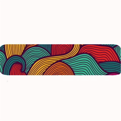 Swirly, Abstract, Multi Colored, Pattern, Large Bar Mat from ArtsNow.com 32 x8.5  Bar Mat