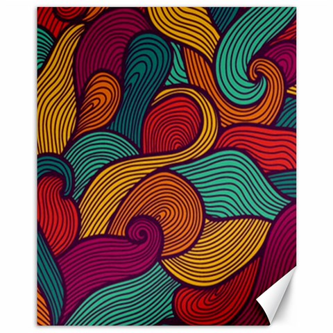 Swirly, Abstract, Multi Colored, Pattern, Canvas 11  x 14  from ArtsNow.com 10.95 x13.48  Canvas - 1