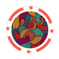 Swirly, Abstract, Multi Colored, Pattern, Poker Chip Card Guard from ArtsNow.com Back