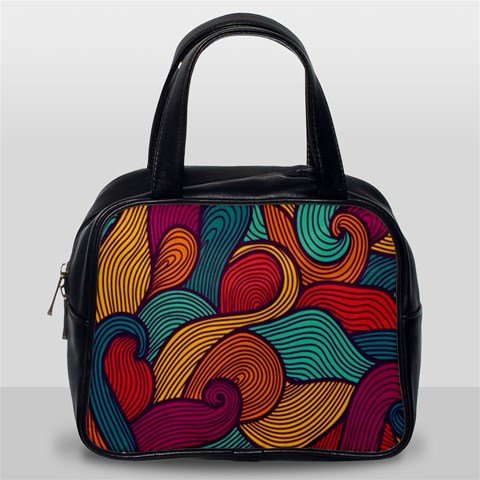 Swirly, Abstract, Multi Colored, Pattern, Classic Handbag (One Side) from ArtsNow.com Front