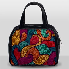 Swirly, Abstract, Multi Colored, Pattern, Classic Handbag (Two Sides) from ArtsNow.com Front