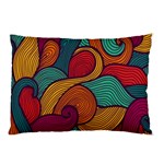 Swirly, Abstract, Multi Colored, Pattern, Pillow Case