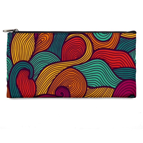 Swirly, Abstract, Multi Colored, Pattern, Pencil Case from ArtsNow.com Front