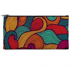 Swirly, Abstract, Multi Colored, Pattern, Pencil Case from ArtsNow.com Front