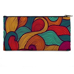 Swirly, Abstract, Multi Colored, Pattern, Pencil Case from ArtsNow.com Back