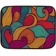 Swirly, Abstract, Multi Colored, Pattern, Two Sides Fleece Blanket (Mini) from ArtsNow.com 35 x27  Blanket Front