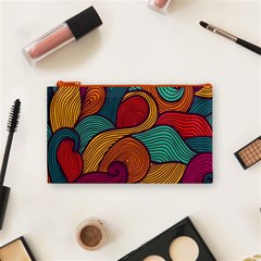 Swirly, Abstract, Multi Colored, Pattern, Cosmetic Bag (Small) from ArtsNow.com Front