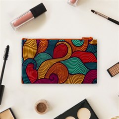 Swirly, Abstract, Multi Colored, Pattern, Cosmetic Bag (Small) from ArtsNow.com Back