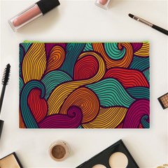 Swirly, Abstract, Multi Colored, Pattern, Cosmetic Bag (Large) from ArtsNow.com Front