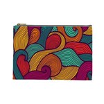 Swirly, Abstract, Multi Colored, Pattern, Cosmetic Bag (Large)