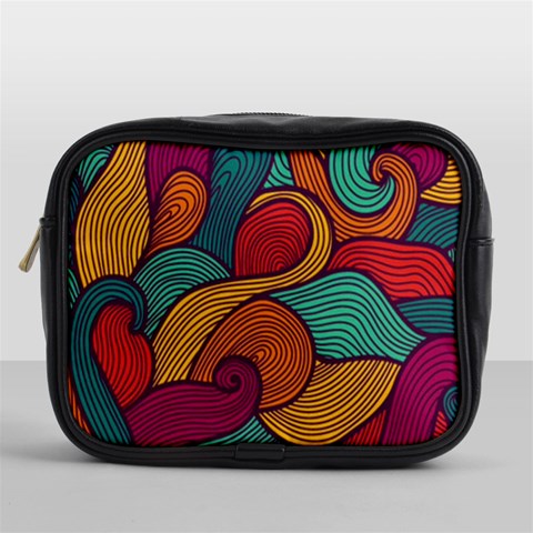 Swirly, Abstract, Multi Colored, Pattern, Mini Toiletries Bag (One Side) from ArtsNow.com Front