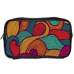 Swirly, Abstract, Multi Colored, Pattern, Toiletries Bag (Two Sides) from ArtsNow.com Back