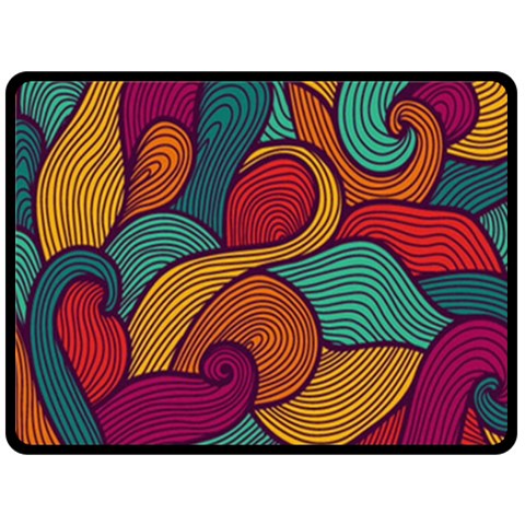 Swirly, Abstract, Multi Colored, Pattern, Fleece Blanket (Large) from ArtsNow.com 80 x60  Blanket Front