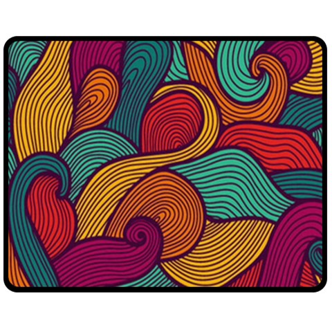 Swirly, Abstract, Multi Colored, Pattern, Fleece Blanket (Medium) from ArtsNow.com 60 x50  Blanket Front