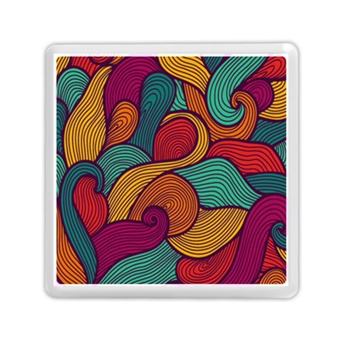 Swirly, Abstract, Multi Colored, Pattern, Memory Card Reader (Square) from ArtsNow.com Front