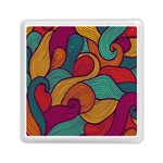 Swirly, Abstract, Multi Colored, Pattern, Memory Card Reader (Square)