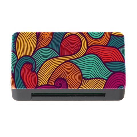 Swirly, Abstract, Multi Colored, Pattern, Memory Card Reader with CF from ArtsNow.com Front