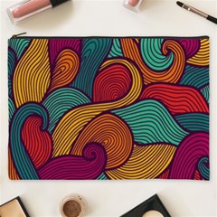 Swirly, Abstract, Multi Colored, Pattern, Cosmetic Bag (XXXL) from ArtsNow.com Front