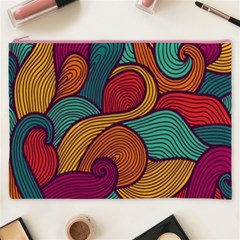 Swirly, Abstract, Multi Colored, Pattern, Cosmetic Bag (XXXL) from ArtsNow.com Front