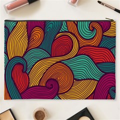 Swirly, Abstract, Multi Colored, Pattern, Cosmetic Bag (XXXL) from ArtsNow.com Back