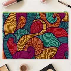 Swirly, Abstract, Multi Colored, Pattern, Cosmetic Bag (XXXL) from ArtsNow.com Back