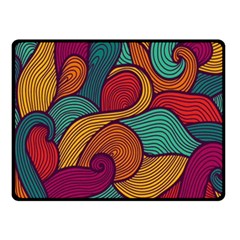 Swirly, Abstract, Multi Colored, Pattern, Two Sides Fleece Blanket (Small) from ArtsNow.com 45 x34  Blanket Front