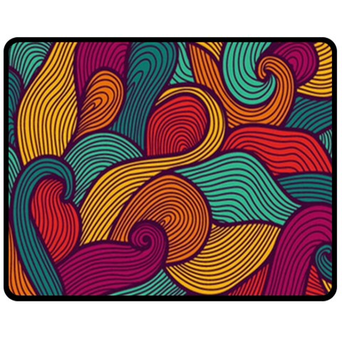 Swirly, Abstract, Multi Colored, Pattern, Two Sides Fleece Blanket (Medium) from ArtsNow.com 58.8 x47.4  Blanket Front