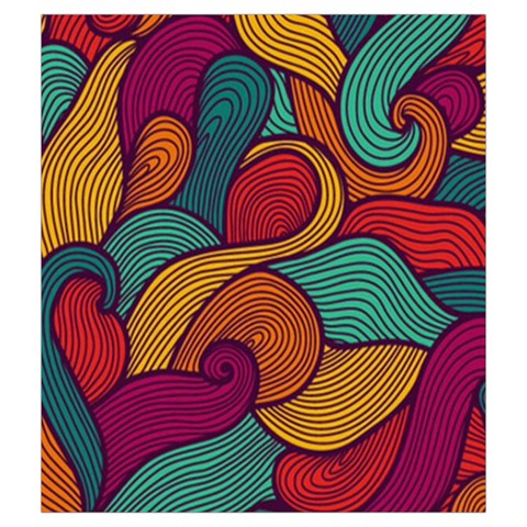 Swirly, Abstract, Multi Colored, Pattern, Drawstring Pouch (Medium) from ArtsNow.com Front