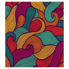 Swirly, Abstract, Multi Colored, Pattern, Drawstring Pouch (Medium) from ArtsNow.com Front