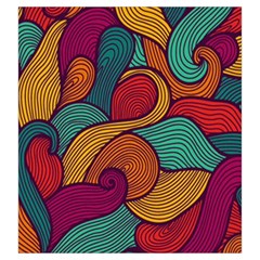 Swirly, Abstract, Multi Colored, Pattern, Drawstring Pouch (Large) from ArtsNow.com Front