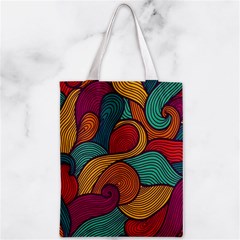 Swirly, Abstract, Multi Colored, Pattern, Zipper Classic Tote Bag from ArtsNow.com Front