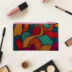 Swirly, Abstract, Multi Colored, Pattern, Cosmetic Bag (XS) from ArtsNow.com Back