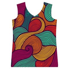 Swirly, Abstract, Multi Colored, Pattern, Women s Basketball Tank Top from ArtsNow.com Front