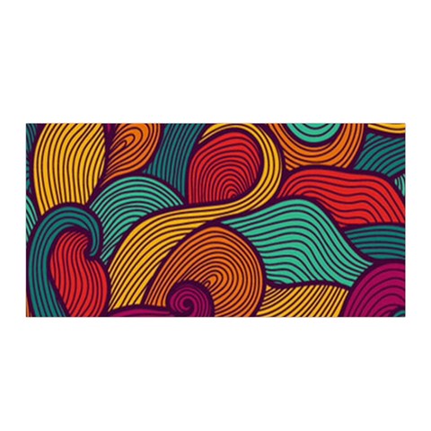 Swirly, Abstract, Multi Colored, Pattern, Satin Wrap 35  x 70  from ArtsNow.com Front