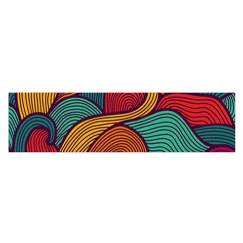 Swirly, Abstract, Multi Colored, Pattern, Oblong Satin Scarf (16  x 60 ) from ArtsNow.com Front