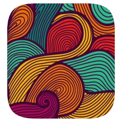 Swirly, Abstract, Multi Colored, Pattern, Toiletries Pouch from ArtsNow.com Side Right