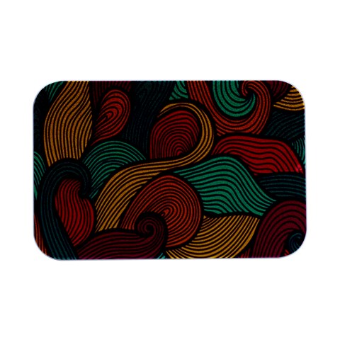 Swirly, Abstract, Multi Colored, Pattern, Open Lid Metal Box (Silver)   from ArtsNow.com Front