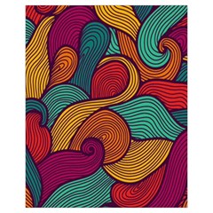 Swirly, Abstract, Multi Colored, Pattern, Drawstring Pouch (XL) from ArtsNow.com Front