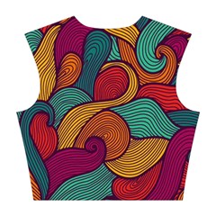 Swirly, Abstract, Multi Colored, Pattern, Cotton Crop Top from ArtsNow.com Back