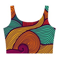 Swirly, Abstract, Multi Colored, Pattern, Midi Sleeveless Dress from ArtsNow.com Top Back