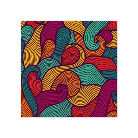 Swirly, Abstract, Multi Colored, Pattern, Square Tapestry (Small) from ArtsNow.com Front