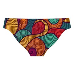 Swirly, Abstract, Multi Colored, Pattern, Cross Back Hipster Bikini Set from ArtsNow.com Back Under