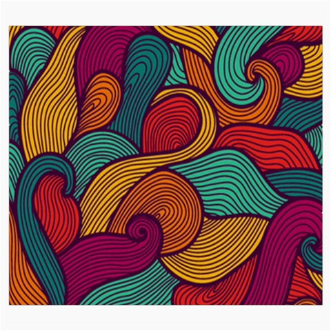 Swirly, Abstract, Multi Colored, Pattern, Roll Up Canvas Pencil Holder (S) from ArtsNow.com Front