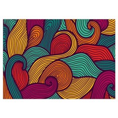 Swirly, Abstract, Multi Colored, Pattern, Wristlet Pouch Bag (Small) from ArtsNow.com Belt Loop