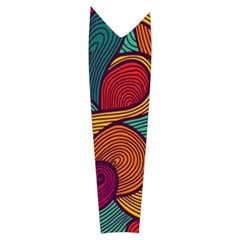 Swirly, Abstract, Multi Colored, Pattern, Women s Long Sleeve Raglan T Left Sleeve Side