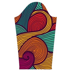 Swirly, Abstract, Multi Colored, Pattern, Kids  Long Sleeve Velvet Lounge Robe from ArtsNow.com Sleeve Right