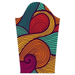 Swirly, Abstract, Multi Colored, Pattern, Kids  Long Sleeve Velvet Lounge Robe from ArtsNow.com Sleeve Left