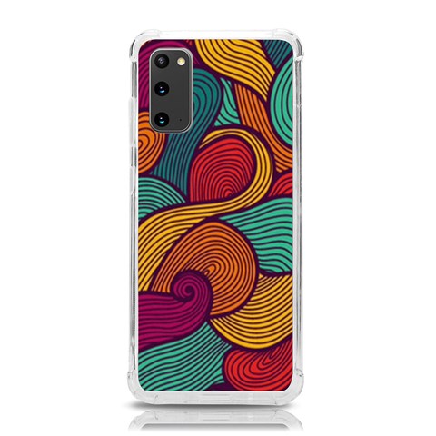 Swirly, Abstract, Multi Colored, Pattern, Samsung Galaxy S20 6.2 Inch TPU UV Case from ArtsNow.com Front